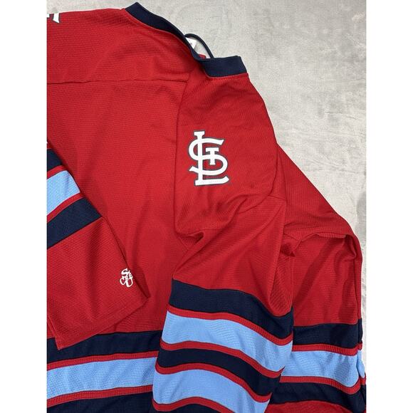St. Louis Cardinals Hockey Jersey Red Bird Stick Blues 2024 XL - Picture 8 of 9